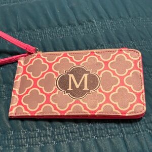 Stylish Pink and Brown Monogram Wallet